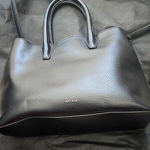 Matt & Nat Sleek Black Tote Bag